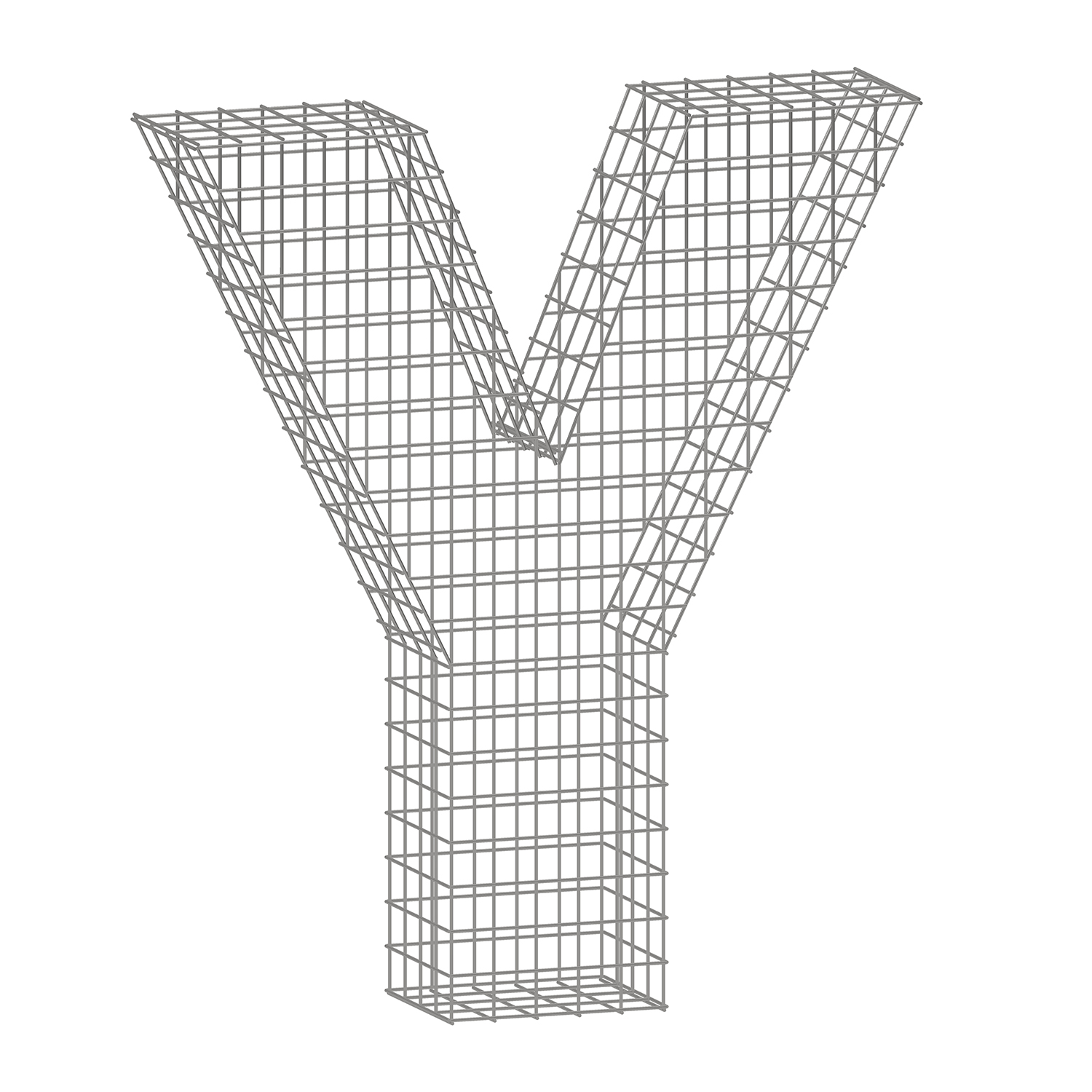 Gabionenbuchstabe Y